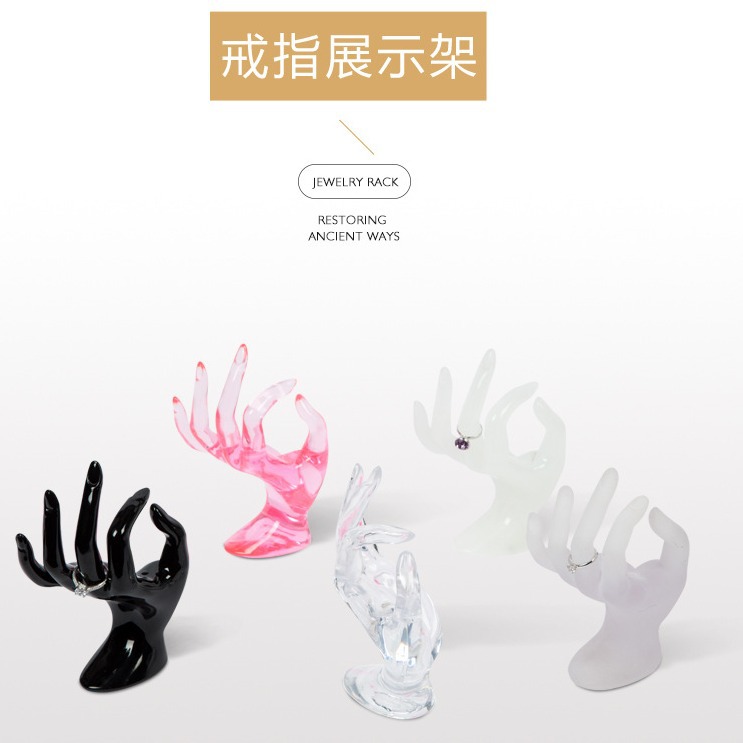 Cross-border ring display stand plastic OK hand model jewelry shooting live props bracelet bracelet display stand