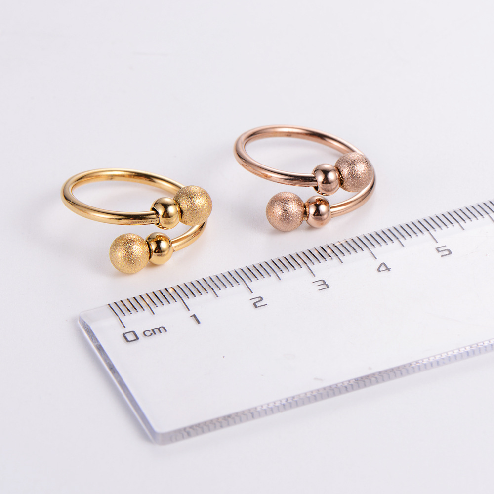 Fashion Solid Color Stainless Steel Plating Rings 1 Piece