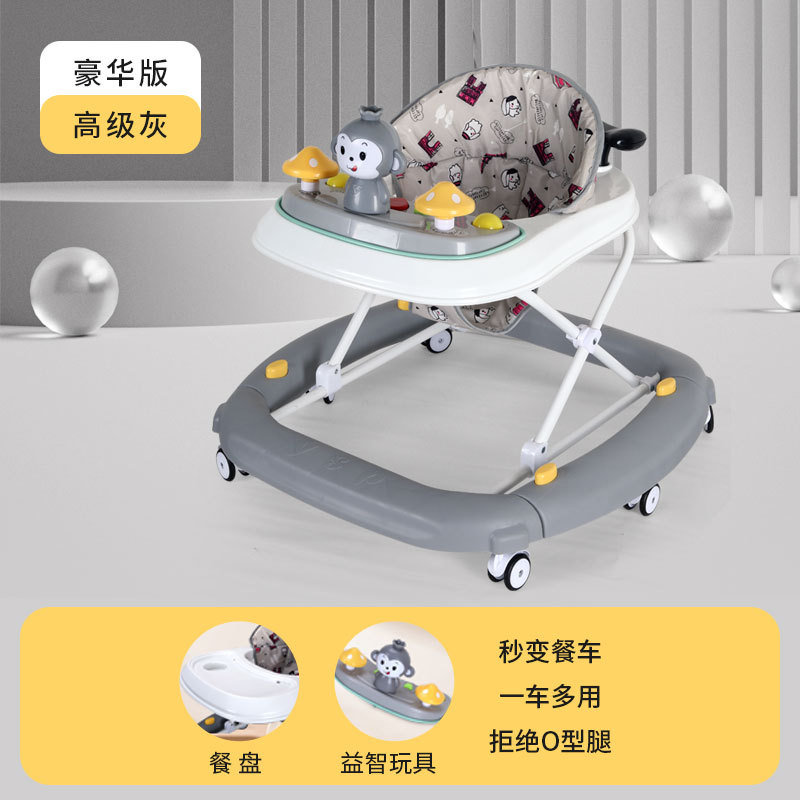 Caminante para niños iluminación de música educativa caminante para bebés un coche multiusos anti-Flip multifuncional caminante
