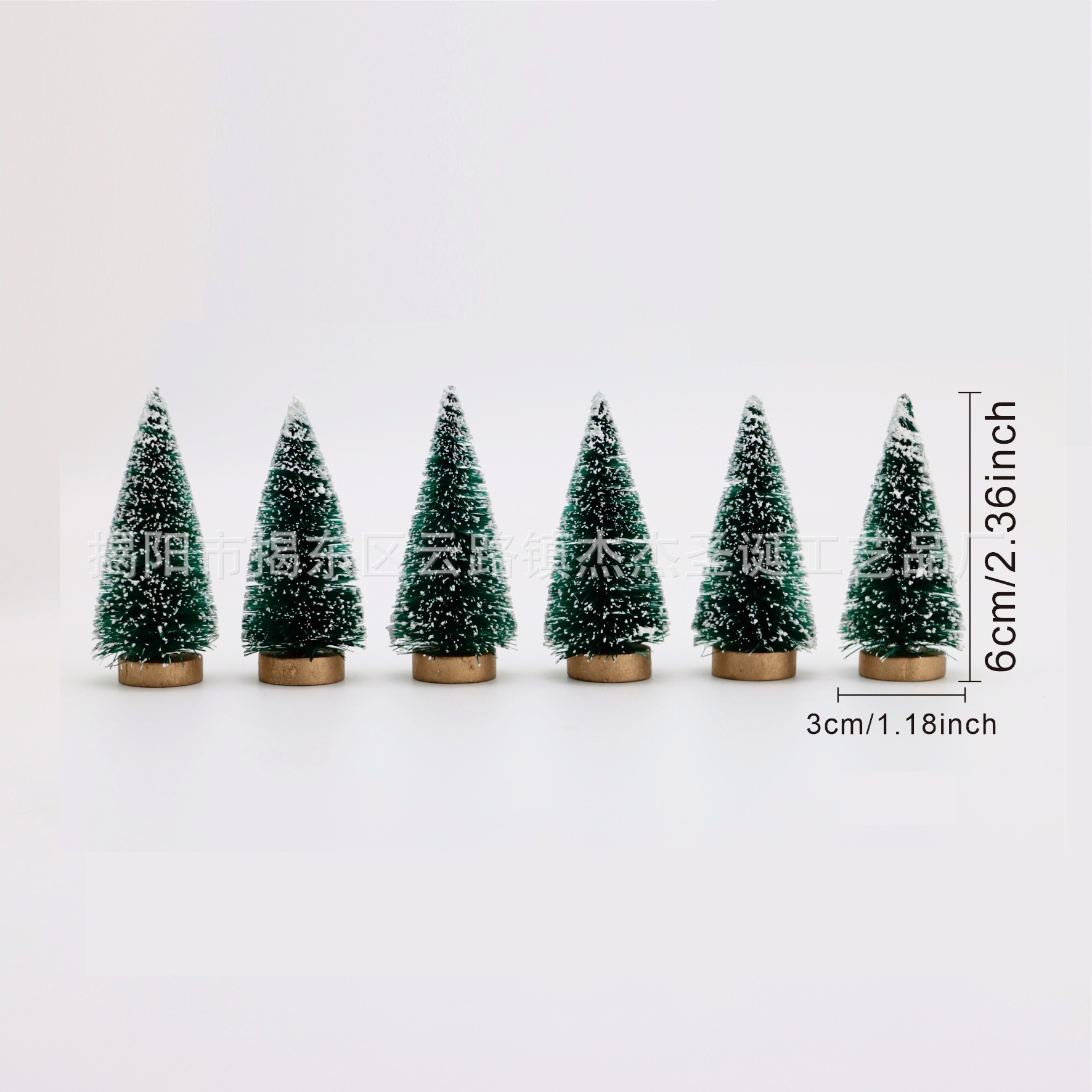 Mini árbol de Navidad transfronterizo alambre de goma de sellado cubierto con nieve blanca decoración de árbol de Navidad de escritorio fabricantes de decoración de la fuente 3 * 6cm