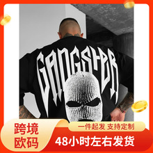 男士透明哥特头套休闲街头短袖T恤