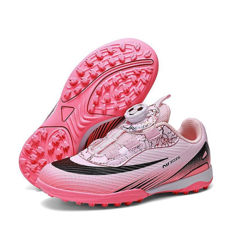 Dropshipping Children's Rotating Button Soccer Shoes with Studs for Boys, Older Children, Elementary School Students, and Girls for Competition and Training