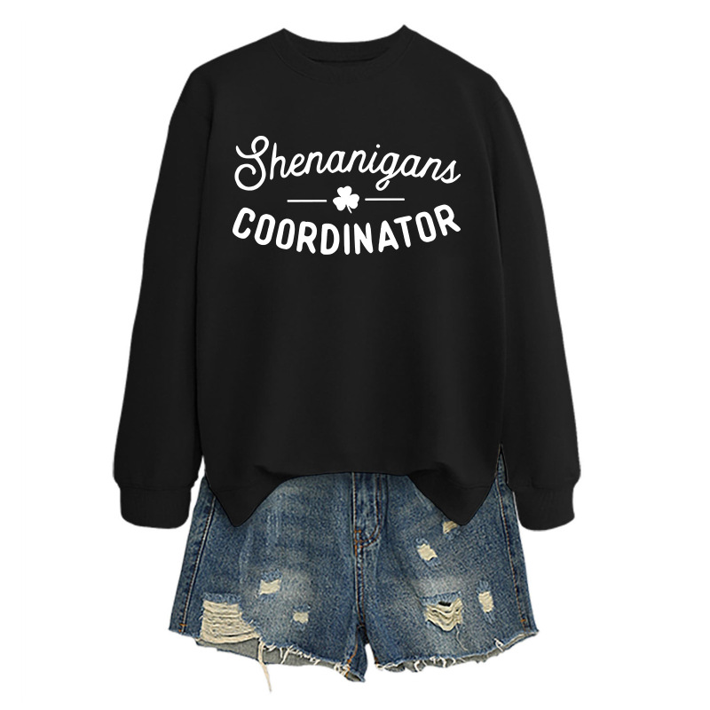 Amazon Ebay Independent Site St. Patrick's Day Clover Casual Comfortable Round Neck Long-Sleeved Sweatshirt