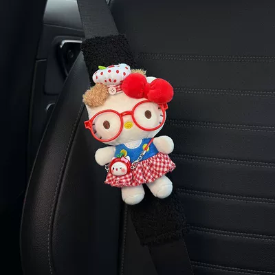 and Wear-Resistant, High-End Feel, Seat belt shoulder pad - black-shoulder-pads-sweetheart-kt