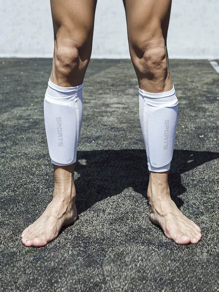 Cross-Border Hot-Selling Breathable Football Shin Guard Socks for Men, Sports Insert Fixed Sleeves, Non-Slip Calf Protection Socks, Compression Socks