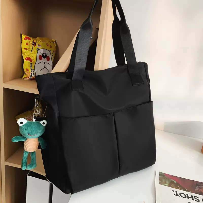 ins暗黑系港风潮牌男女情侣单肩包女斜跨包工装大容量学生上课包