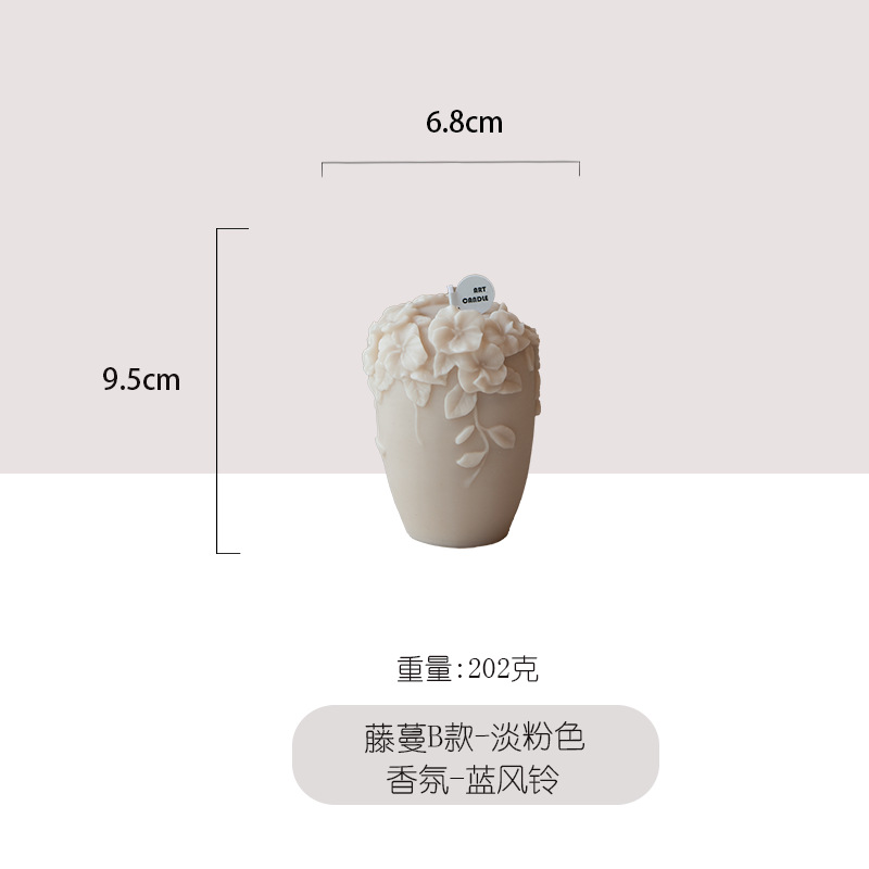 Velas aromáticas con forma de vid, adornos decorativos, recuerdos, venta al por mayor, productos artesanales de alta gama populares