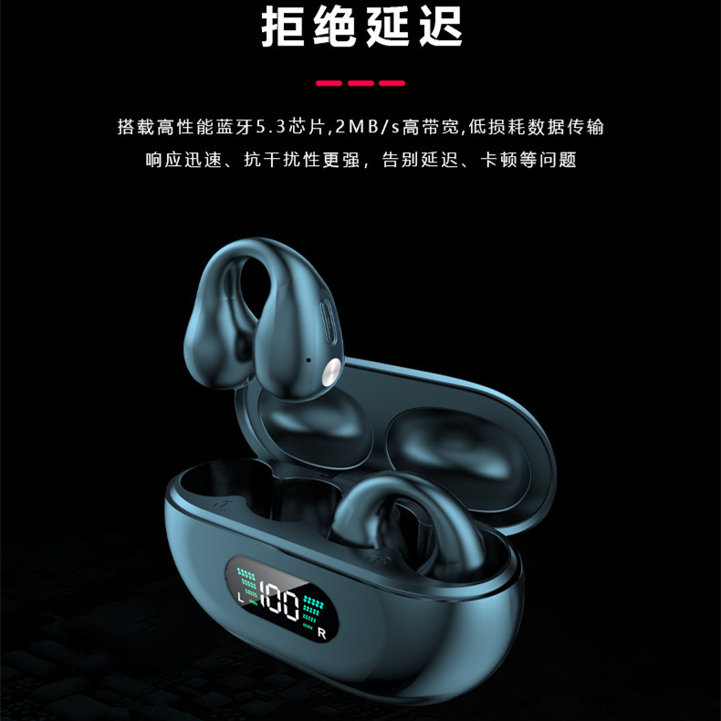 クロスボーダー対応、遅延ゼロのイヤークリップ型Bluetoothゲーミングヘッドセット、ノイズキャンセリング、独自設計のテクノロジーセンス溢れるワイヤレスデザイン|undefined