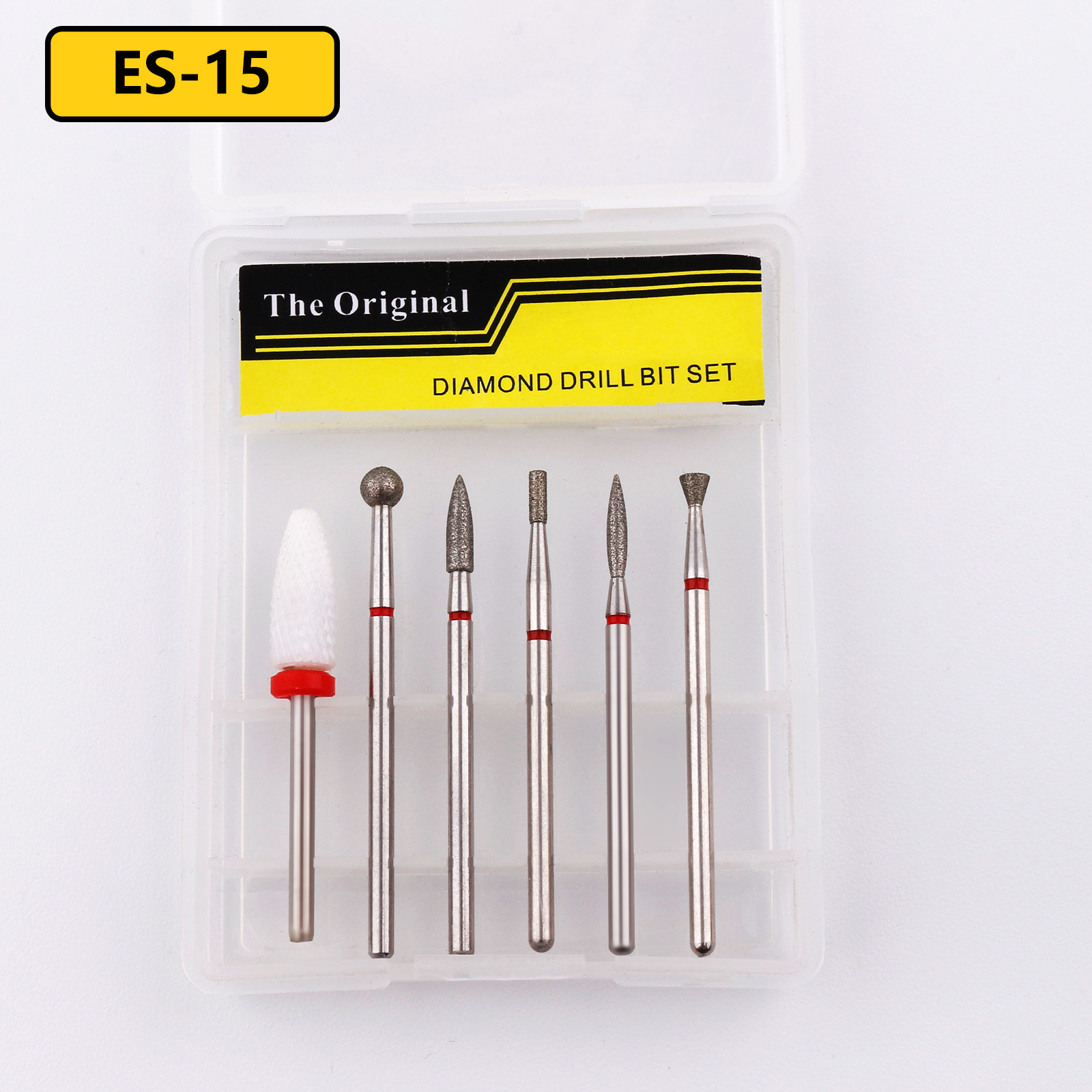 Traje de cabeza de molienda de diamante ruso para uñas 6 traje de cabeza de molienda exfoliante de pretratamiento de alta calidad en caja