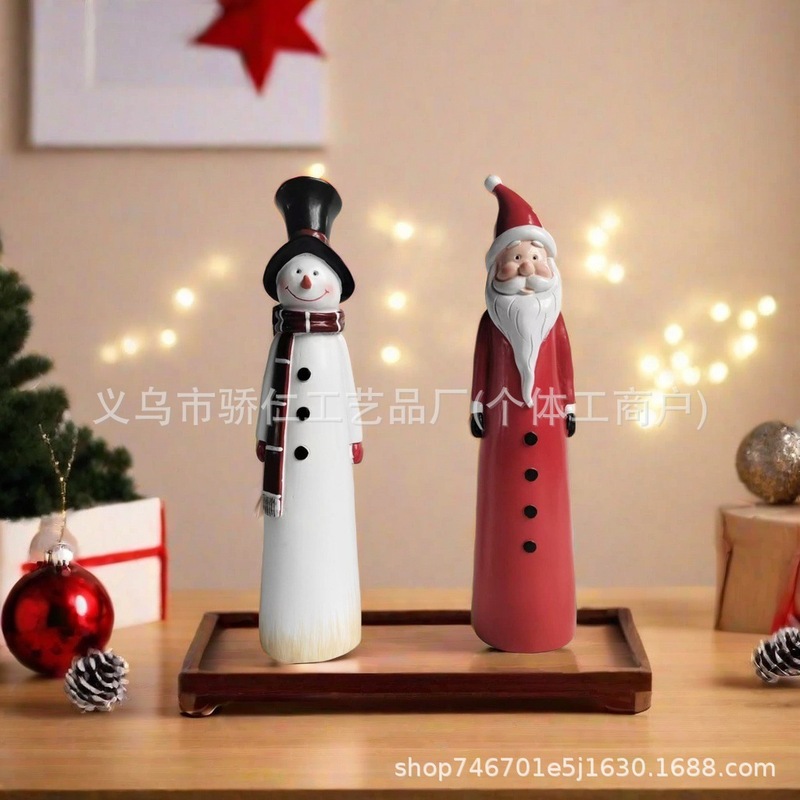 新しいクリスマスプレゼントルドルフ装飾品人形置物樹脂工芸品小人白ひげ老人聖|undefined