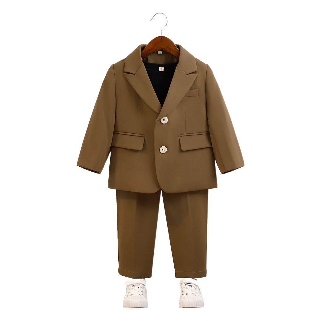Children's Suit Spring and Autumn New Casual Suit Children's Birthday Wedding Dress Boys' Activity Performance Photography Suit