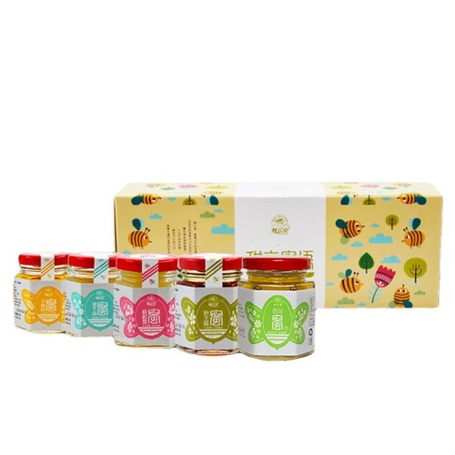 Souvenir honey small bottle 100g acacia honey wild flower honey Qinling native specialty matching gift box honey wholesale