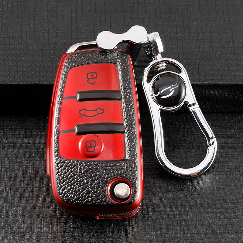 Adecuado para fundas de llaves de Audi Q3, A4L/A6L/Q5L/A7/Q5L/Q7/A8/Q8/TT, modelos antiguos con llave plegable.