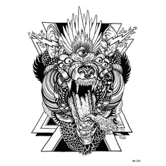 Factory Direct Sale New Wholesale Waterproof Long-lasting Eco-friendly Large Design Tattoo Sticker Cross-border Supply