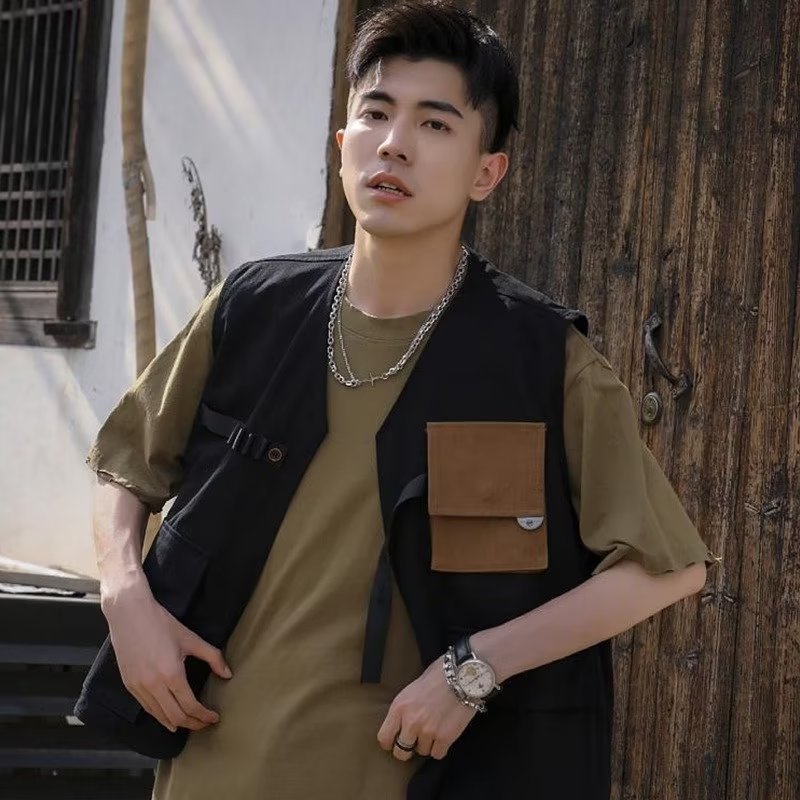 Japanese summer tactics vest hip-hop style