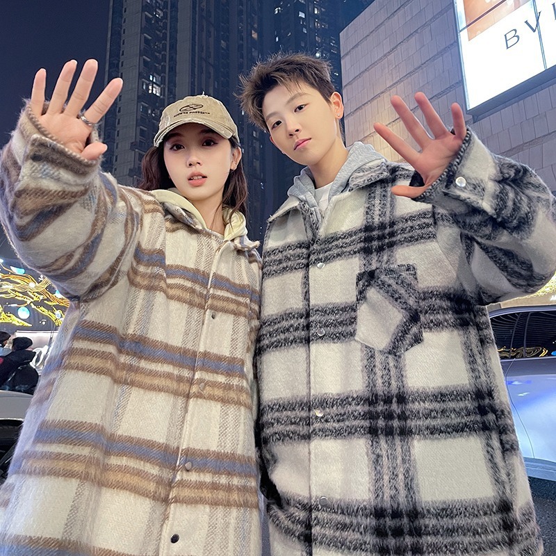 Xiaoxiang Style Woolen Jacket For Couples Wearing Hooded Jackets_voghion.com