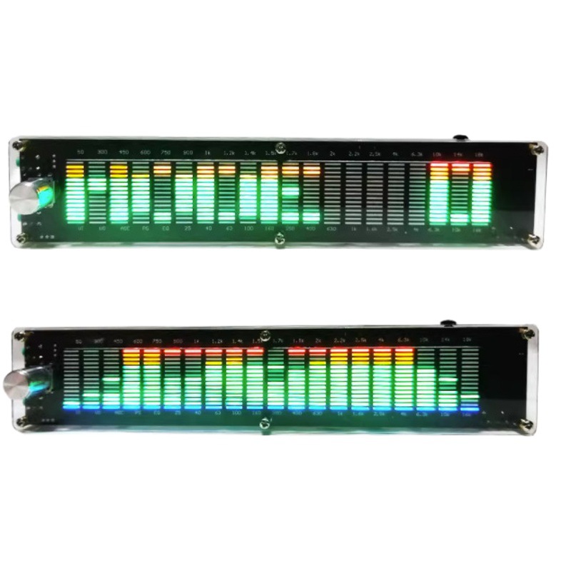 LED2015 espectro de música nivel de luz multi-modo DSP ecualizador EQ controlado por voz pickup color acrílico Shell