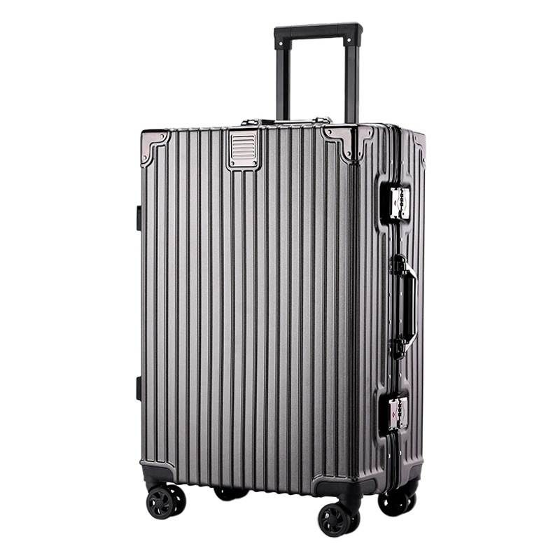 Nuevo marco de aluminio de gran capacidad caja de la carretilla rueda universal de alto aspecto maleta de viaje 24 pulgadas Contraseña de bloqueo de embarque caso