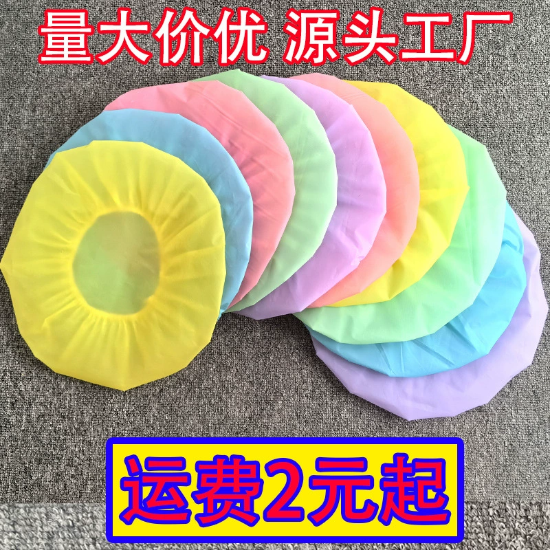 Шляпа для душа сплошной цвет однослойный толстый водонепроницаемый душ PEVA для ванны маска для волос для ванны шапка для ванны водонепроницаемый чехол для волос