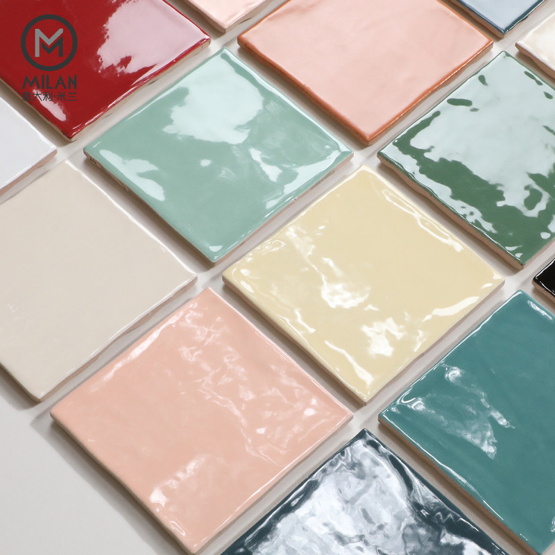 Cream-Colored Handmade Bricks, Designer Tiles for Guesthouse Bathrooms, Shop Wall Tiles, Modern Nordic Style, Avocado Green Cream-Colored Handmade Bricks, Designer Tiles for Guesthouse Bathrooms, Shop Wall Tiles, Modern Nordic Style, Avocado Green