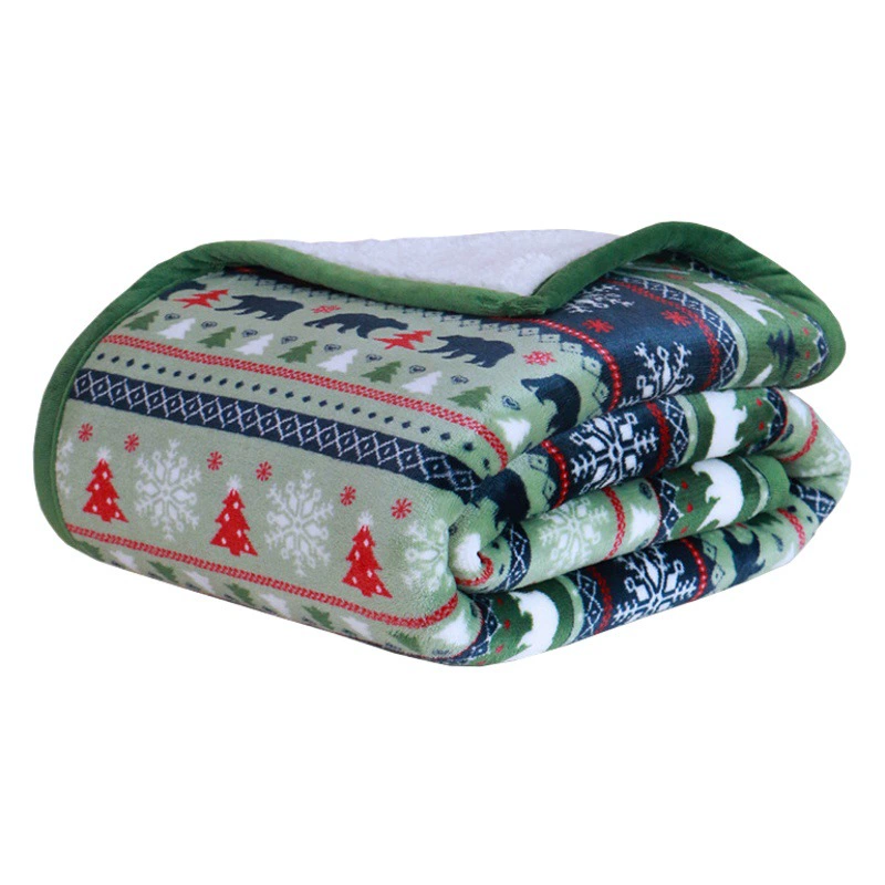 Американский рождественский стиль мультяшное одеяло для дивана коралловый флис одно одеяло утолщенное теплое зимнее одеяло для обеда офисное