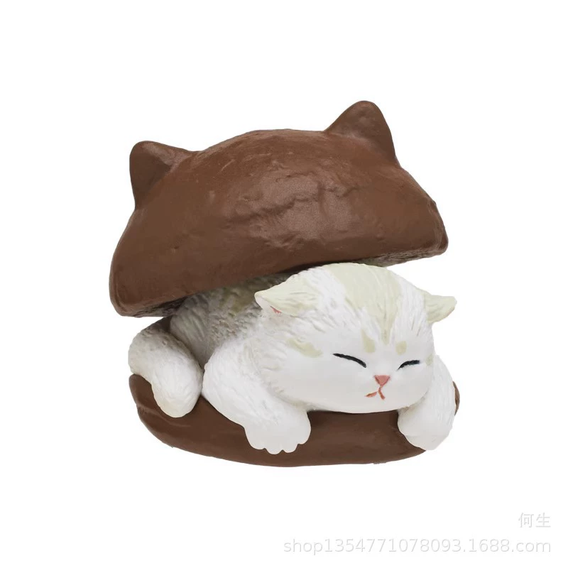 Сюрприз-ящик Gashapon — серия фигурок Hamburger Cat, милая котёнок-сэндвич коллекционная игрушка, 5 дизайнов