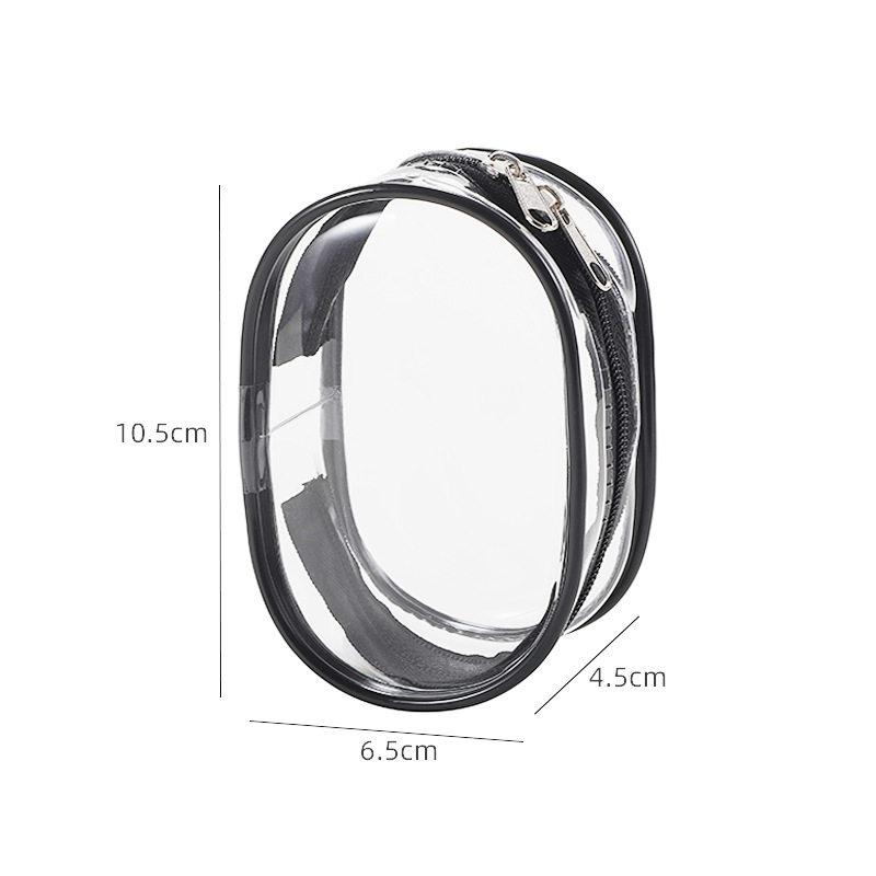 Thickened—small [10.5cm] oval—naked bag [black]