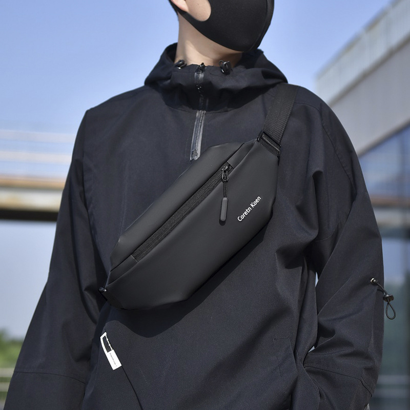 Bolso de pecho para hombre, gran capacidad, impermeable, estilo casual y de negocios, bandolera ajustable
