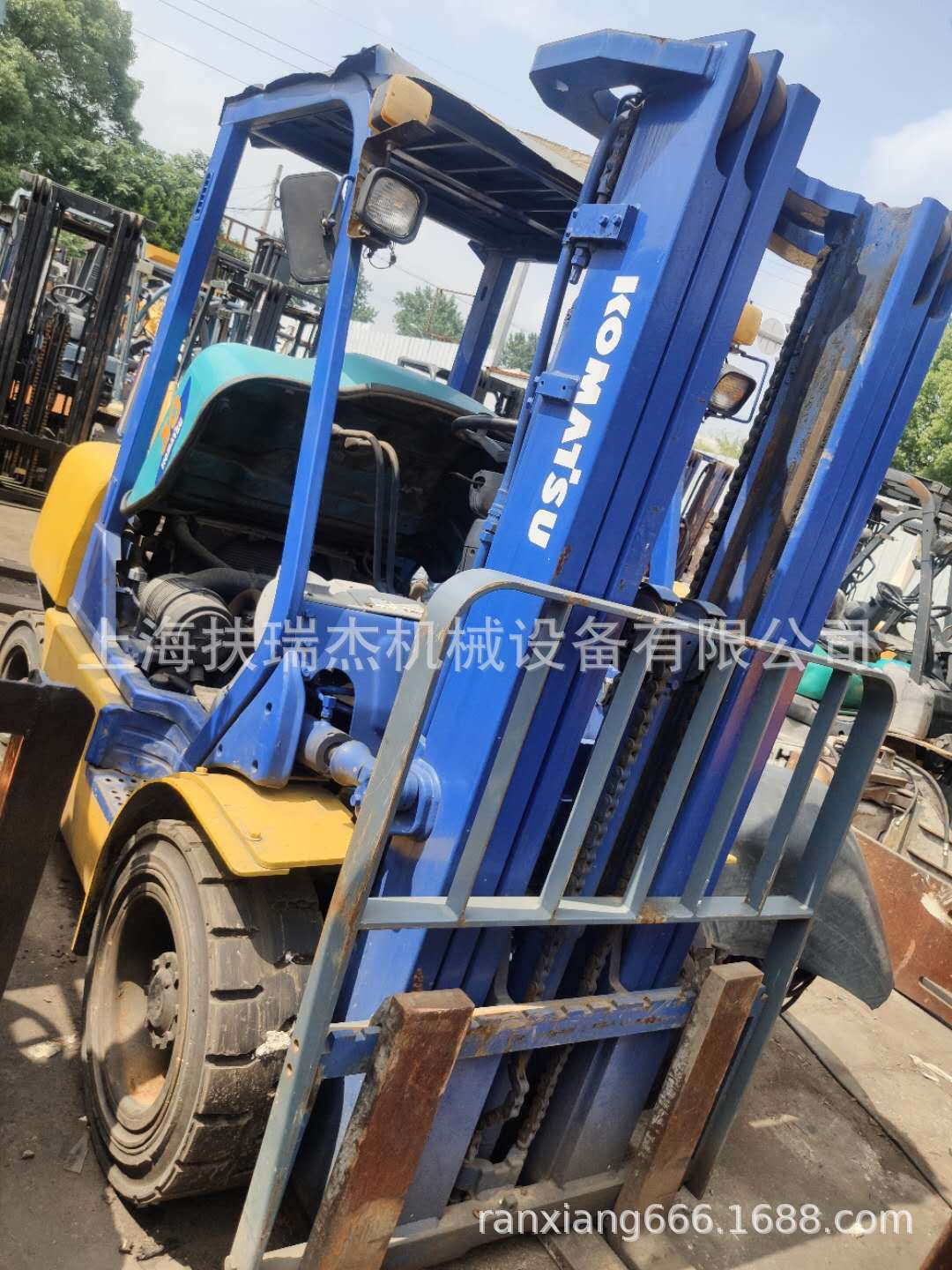 二手小松3吨柴油叉车 集装箱叉车