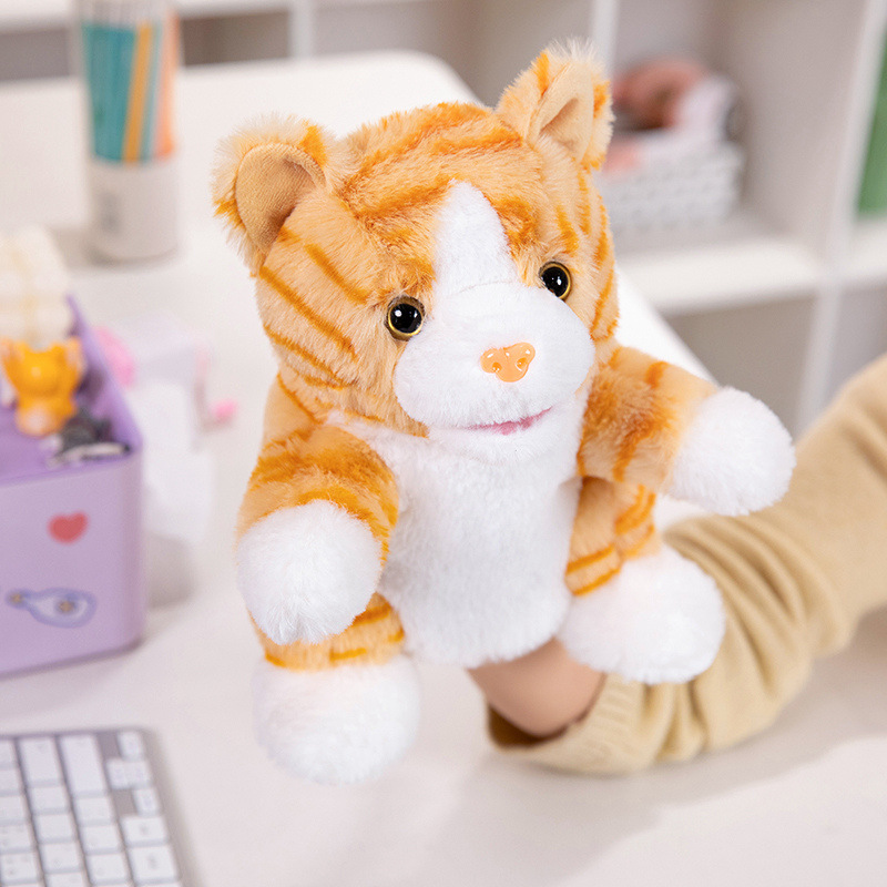 Caricatura interactiva padre-hijo zorro rana muñeca muñeca niños guantes muñeca pacificación muñeca de tela espectáculo de jardín de infantes