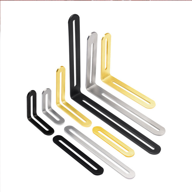 Código de ángulo engrosado ajustable móvil de doble cabeza 90 grados código de ángulo recto conector fijo soporte de estante de pared