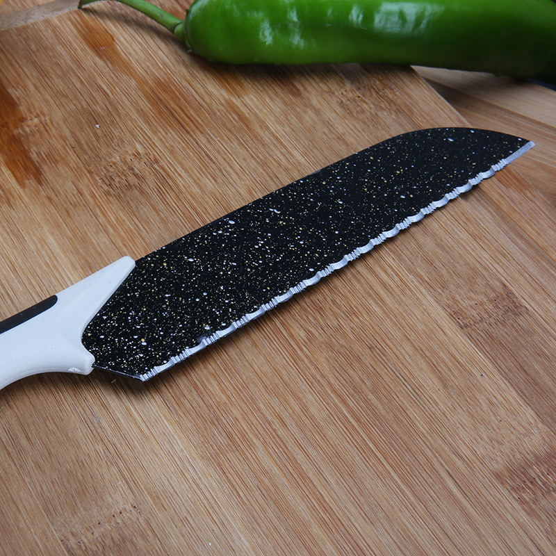 Juego de cuchillos de cocina al por mayor, juego de cuchillos de cinco piezas, cuchillo de cocina, tijeras, juego de función de cepillado