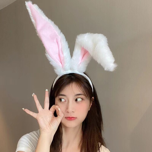 Fuzzy Fox Ear Headband Christmas Hair Accessory Long Rabbit Ear Headband Hair Pin Cute Pure Desire Style Animal Ear Headwear for Women