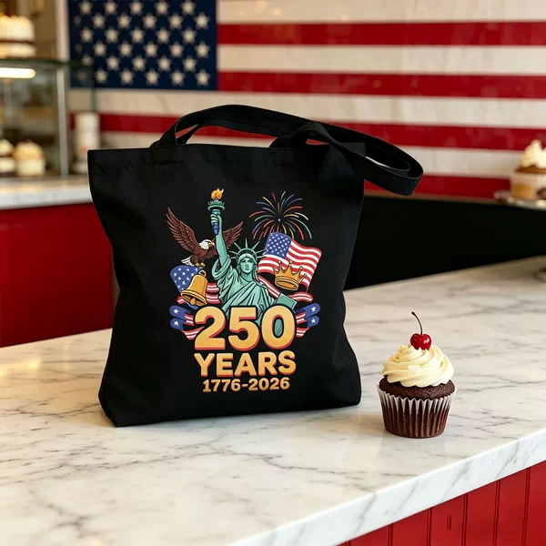 Cross-Border United States 250Th Anniversary Commemorative Printed Men's and Women's Tote Bags Outdoor Casual Tote Bags