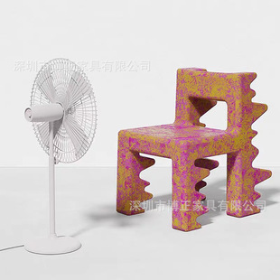 Designer Furniture Modern Modern Simple Special-Shaped Fiberglass Painted Leisure Back Chair Creative Personalized Single Chair