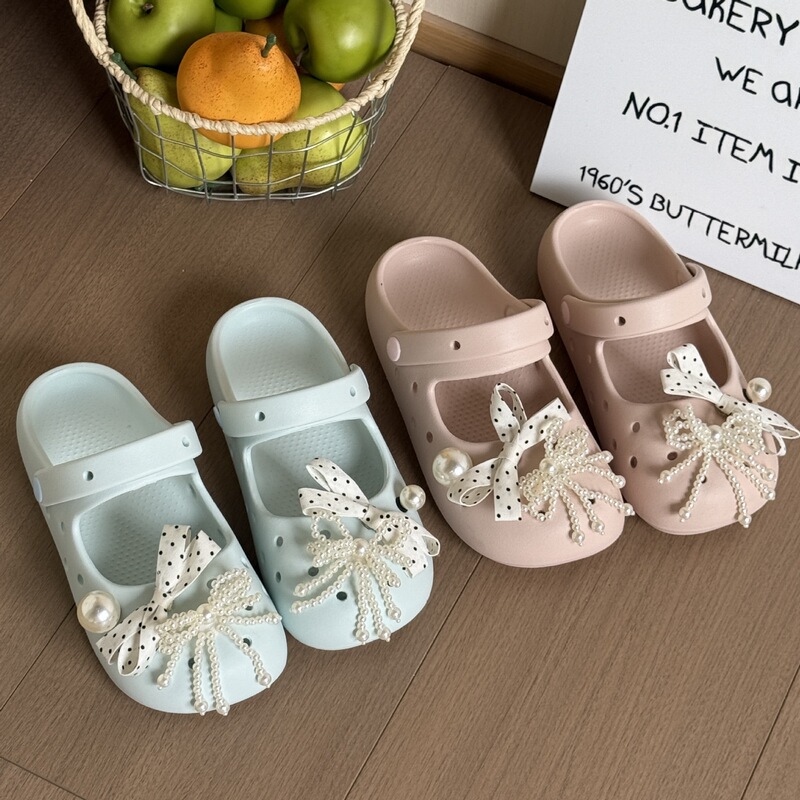 Mary Jane Women's Non-Slip Cute Ballet Shoes for Outdoor Wear, Summer Thick-Soled Breathable Slippers, Beach Clogs, Eva