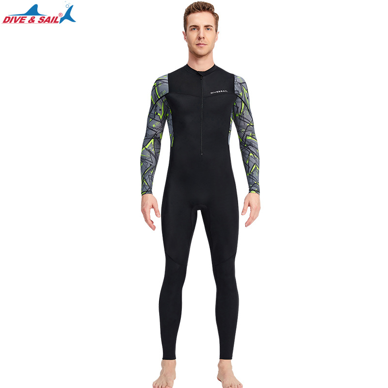 Dive&Sail Summer Thin One-Piece Wetsuit Men's Sun Protection Quick-Drying Snorkeling Swimming Surfing Jellyfish Suit