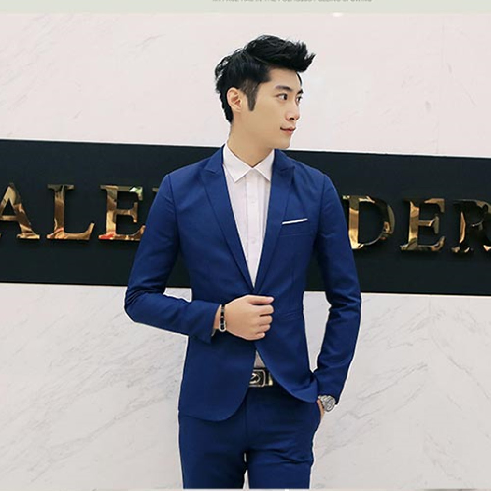 Entrega de una pieza comercio exterior hombres primavera y otoño moda delgada negocio traje delgado traje casual traje de dos piezas traje hombres