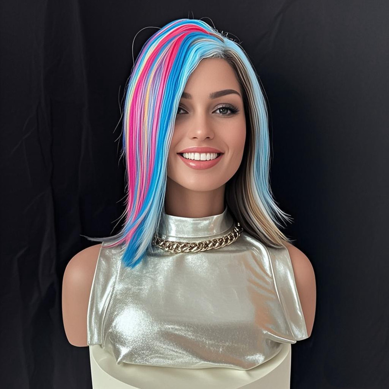 Real Shot of Wig Full Headgear Single Style Single Product: Link Fifteen