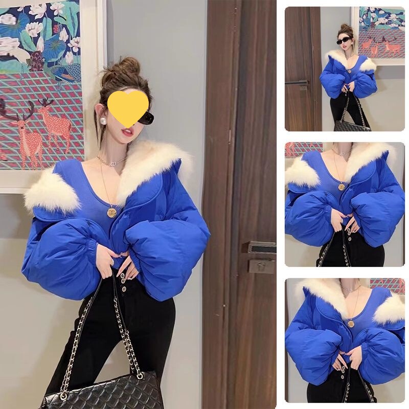 新款时尚气质2025羽绒棉服外套女秋冬高级感气质名媛短款棉服外套|undefined
