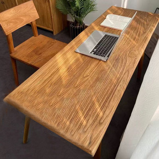 Old Elm Desk Panel Solid Wood Computer Desk Home Office Elm Table Solid Wood Table Board Whole Log Bar Board