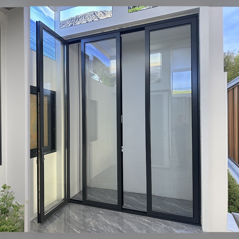 Custom-Made Heavy-Duty Folding Glass Sliding Doors for Balcony and Garden with Panoramic View, Made of Broken Bridge Aluminum