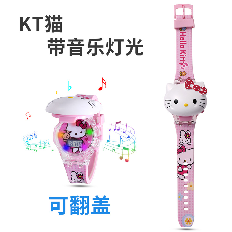 Linda chica corazón dibujos animados KT gato estudiante reloj novias regalo sanliou Hello Kitty reloj electrónico de alta apariencia