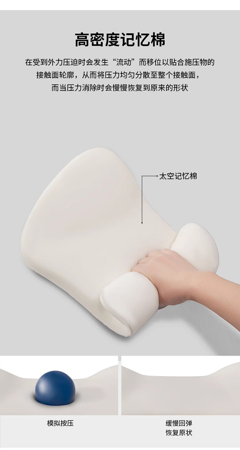 Car Lumbar Cushion Car Cushion Memory Foam Small Lumbar Cushion Car Backrest Waist Protection Seat Support Headrest Neck Protection