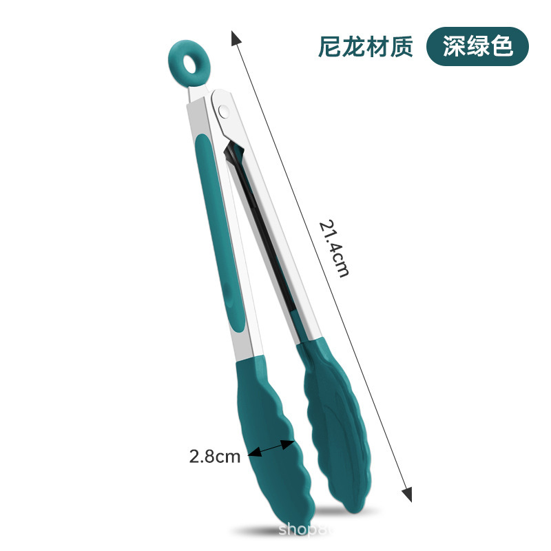 Pinzas para Alimentos de Acero Inoxidable 430, Resistentes a Altas Temperaturas, Pinzas para Barbacoa Anti-quemaduras para Exteriores, Utensilios de Cocina, Venta Caliente Transfronteriza de Barbacoa