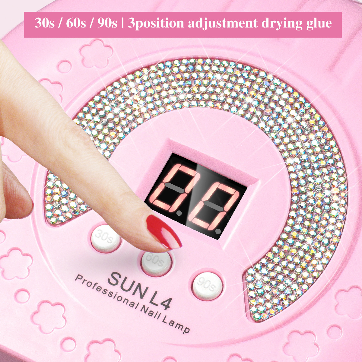Nail art fototerapi lambası çabuk kuruyan 54W mini pişirme lambası 24 lambalı oje tutkal kurutucu ev tipi tırnak sanat lambası ellerinize zarar vermez