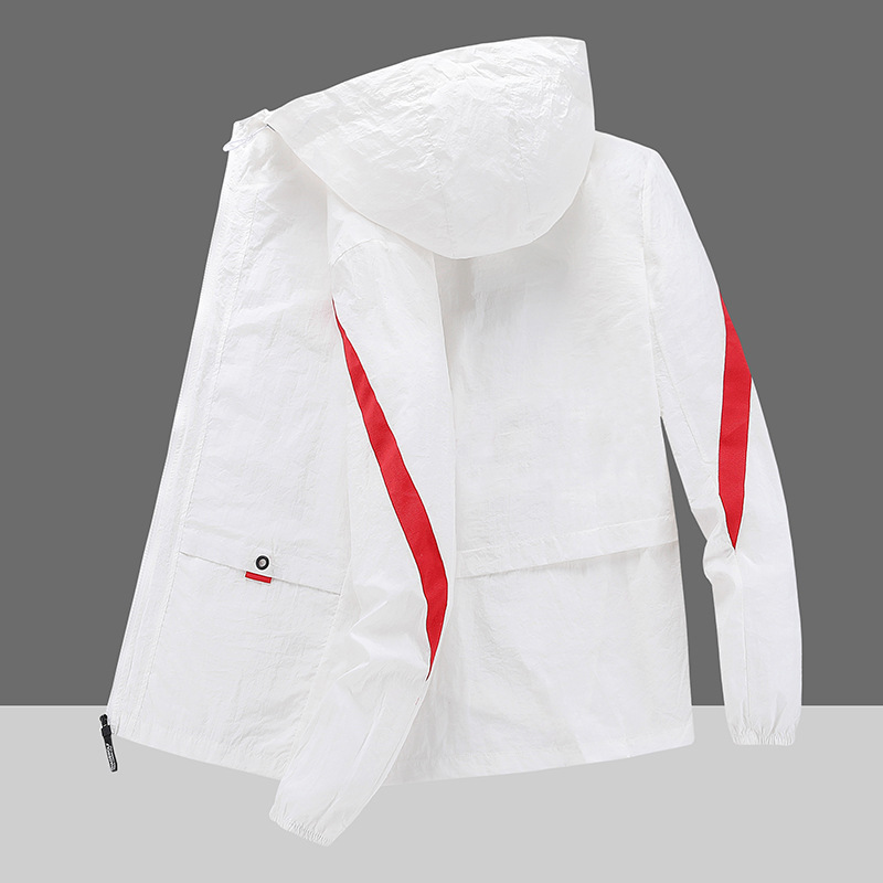 Summer Men's Sunscreen Coat Ice Silk Fishing Sunscreen Jacket Student Outdoor Breathable Skin Clothes