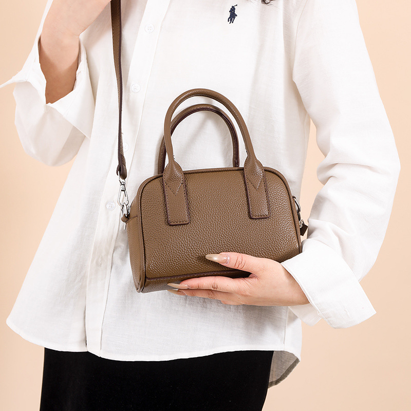 Bolso de mano de cuero genuino para mujer, estilo moderno, sencillo y elegante, bolso cruzado para ir al trabajo, venta al por mayor