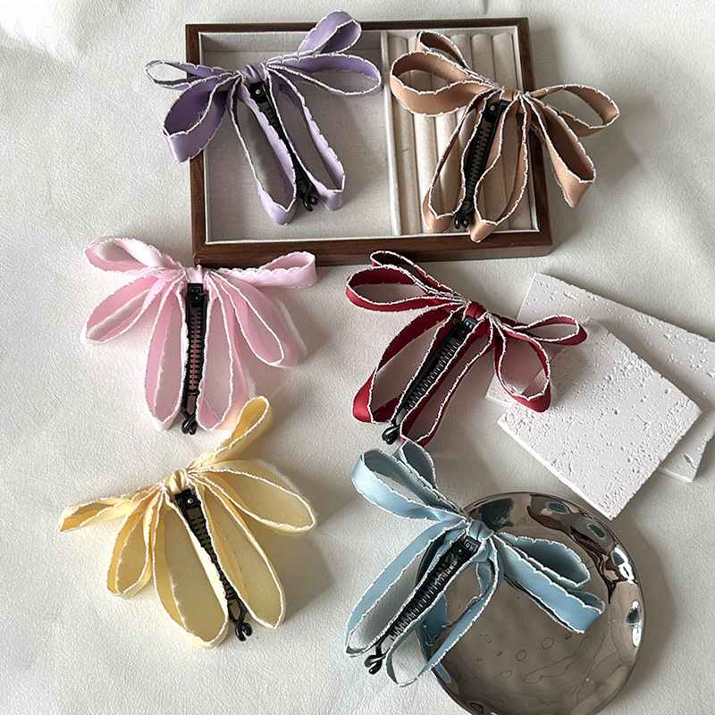 38g Weight Hair Clip Hair Accessories Type 1 Piece Quantity Casual, Holiday, Daily Occasion Cloth Material Bow Knot Pattern All Seasons Season Women's Gender Elegant, Sweet Style Elegant Sweet Women's Bow Knot Cloth Hair Clip 无