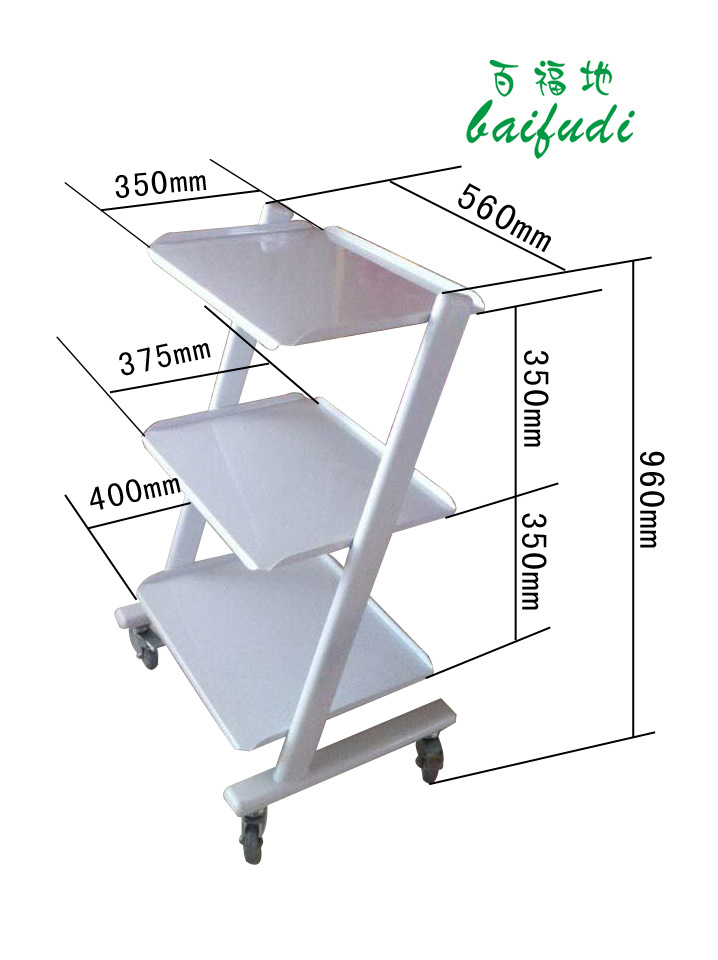 器械三层美容院会所牙科口腔车仪器车小推车处置架子台车美容工具